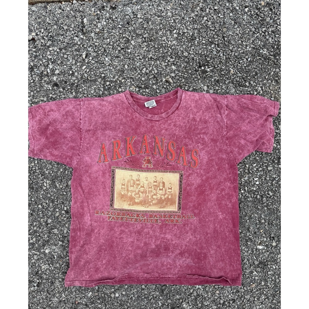 Vintage Arkansas Razorback T Shirt Adult XL Red Razorbacks Mens 90s 80s Nutmeg